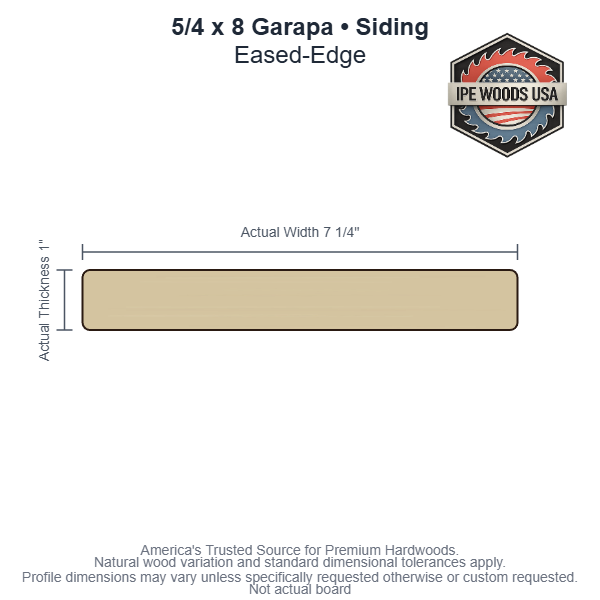 1x8 Garapa Siding | Prices & Specs | Ipe Woods USA