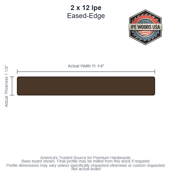 Ipe 2 x 12 Eased-Edge decking