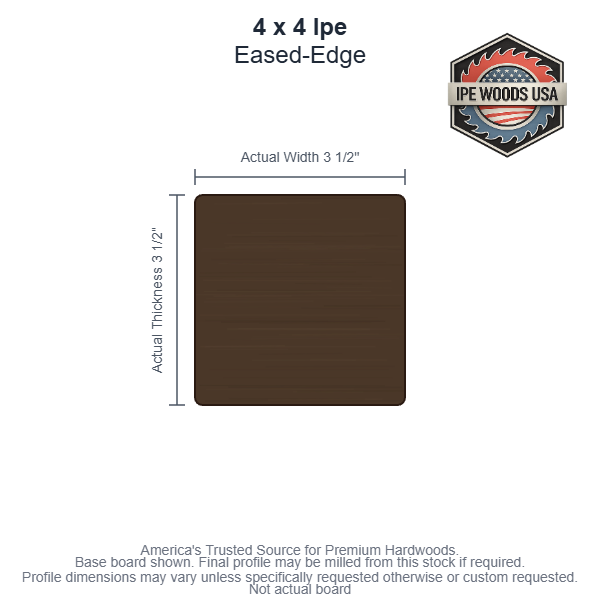 Ipe 4 x 4 Eased-Edge decking