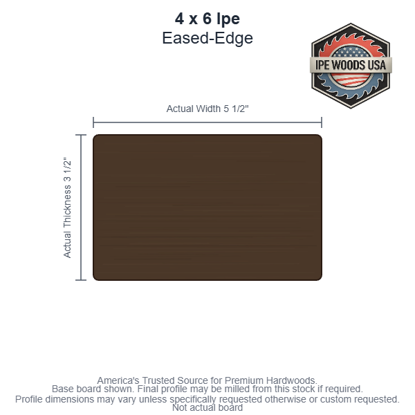 Ipe 4 x 6 Eased-Edge decking