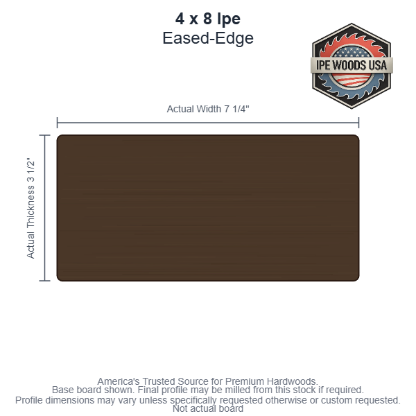 Ipe 4 x 8 Eased-Edge decking
