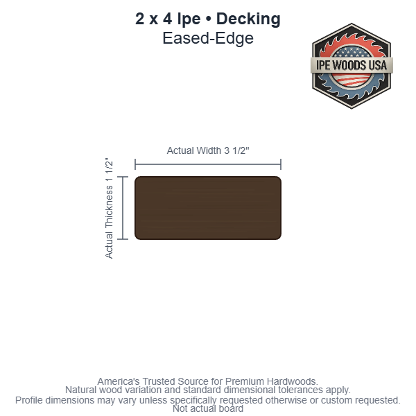 Ipe 2 x 4 Eased-Edge decking
