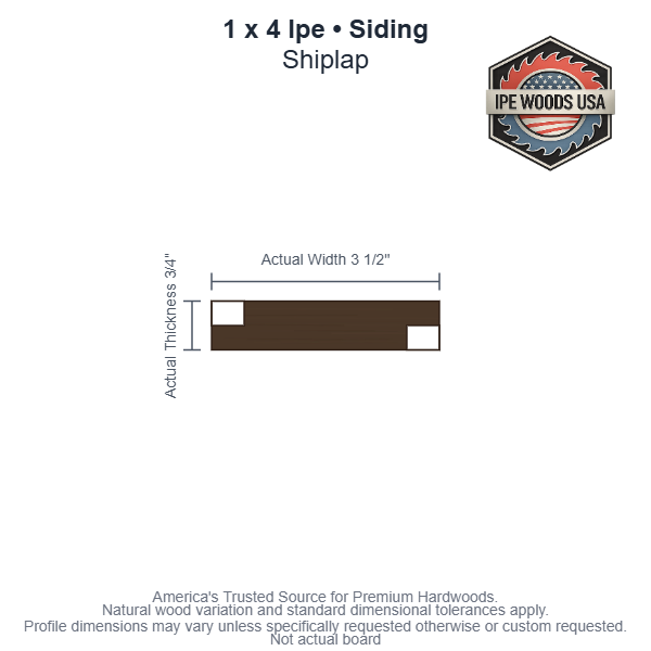 Ipe 1 x 4 Shiplap siding