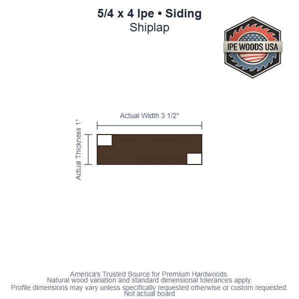 Ipe 5/4 x 4 Shiplap siding